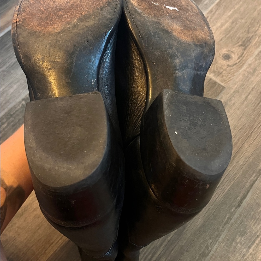 VINTAGE LARRY MAHAN Leather Cowboy Boots 11 D - Picture 8 of 15